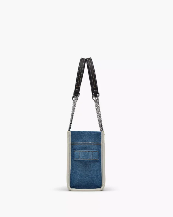 THE MARC JACOBS DENIM CHAIN SMALL TOTE BAG Light Wash