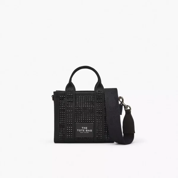 The Marc Jacobs Crystal Canvas Crossbody Tote Bag black crystal