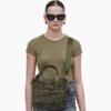 THE MARC JACOBS CAMO JACQUARD SMALL TOTE BAG Green
