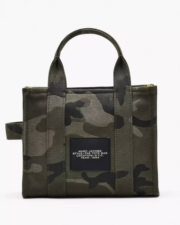 THE MARC JACOBS CAMO JACQUARD SMALL TOTE BAG Green