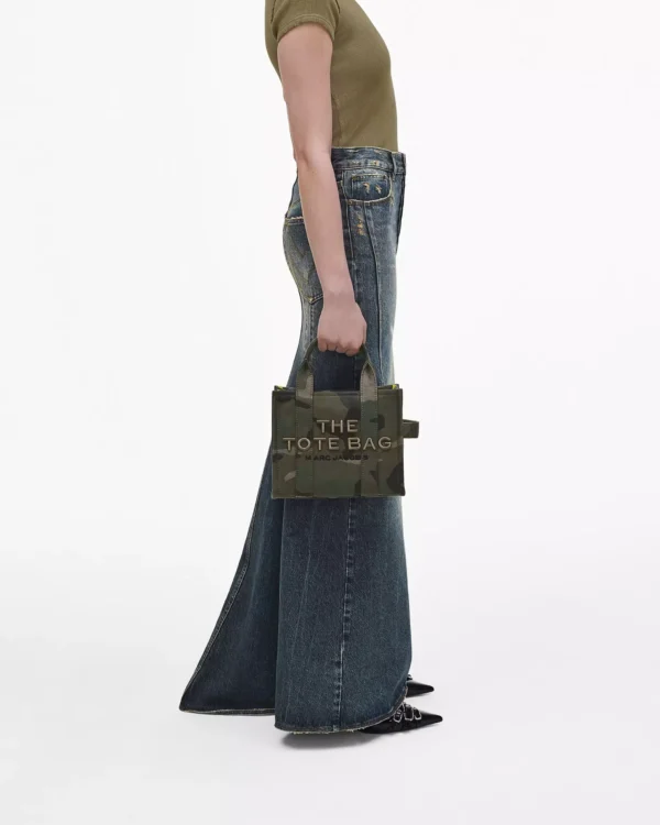THE MARC JACOBS CAMO JACQUARD SMALL TOTE BAG Green