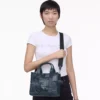 THE MARC JACOBS CAMO JACQUARD SMALL TOTE BAG Blue