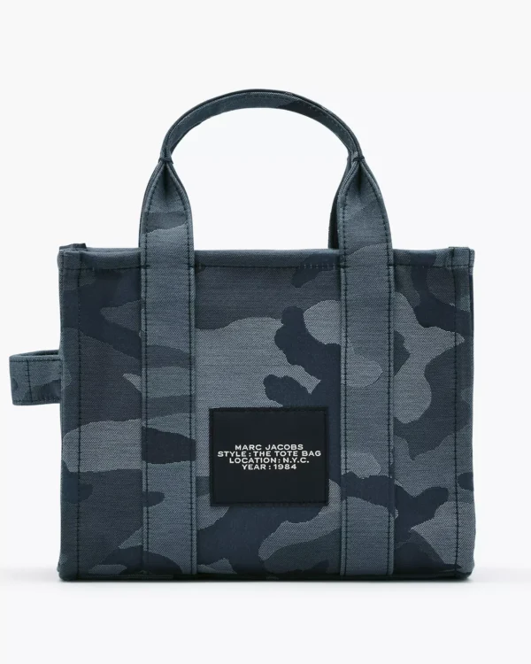 THE MARC JACOBS CAMO JACQUARD SMALL TOTE BAG Blue