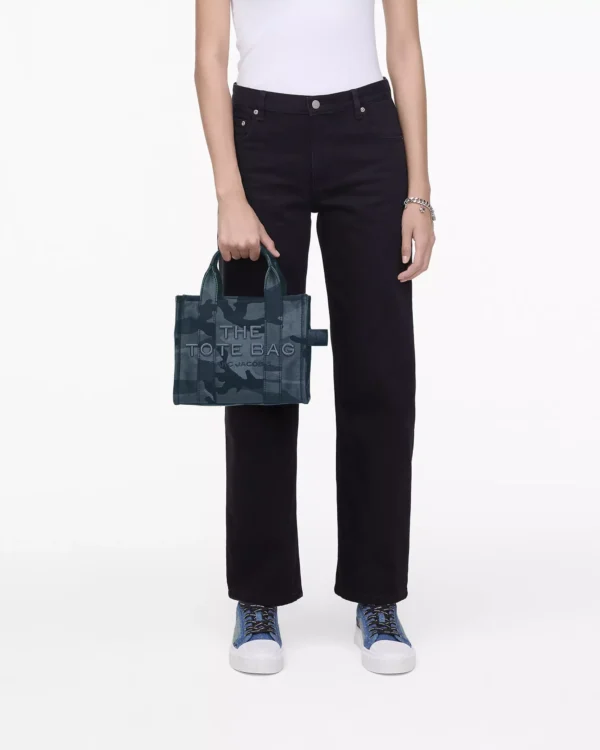 THE MARC JACOBS CAMO JACQUARD SMALL TOTE BAG Blue