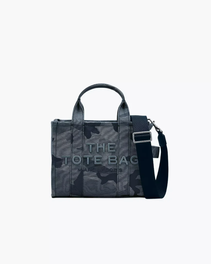 THE MARC JACOBS CAMO JACQUARD SMALL TOTE BAG Blue