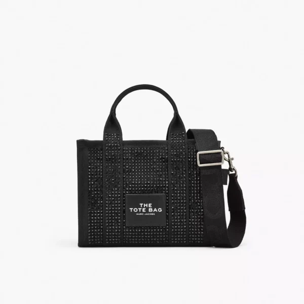 The Marc Jacobs Crystal Canvas Small Tote Bag black crystal