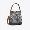 Tory Burch T Monogram Bucket Bag Navy