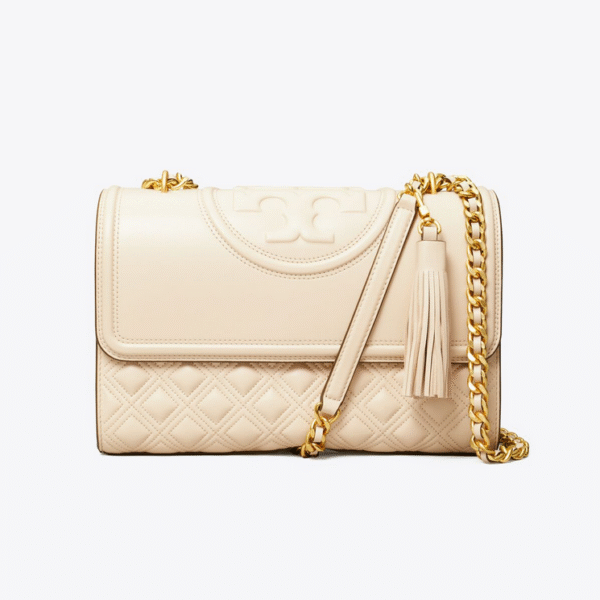 Tory Burch Fleming Convertible Shoulder Bag New Cream