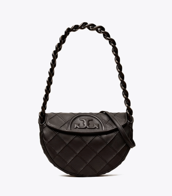 Screenshot 2025-07-23 at 16.51.21 Tory Burch MINI FLEMING SOFT CRESCENT BAG Black