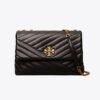 Tory Burch Kira Chevron Convertible Shoulder Bag Black