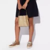 Coach Mollie Bucket Bag 22 In Signature Canvas Light Khaki Light Saddle