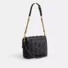 Coach Times Square Tabby Shoulder Bag With Quilting Black
