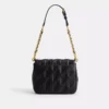 Coach Times Square Tabby Shoulder Bag With Quilting Black