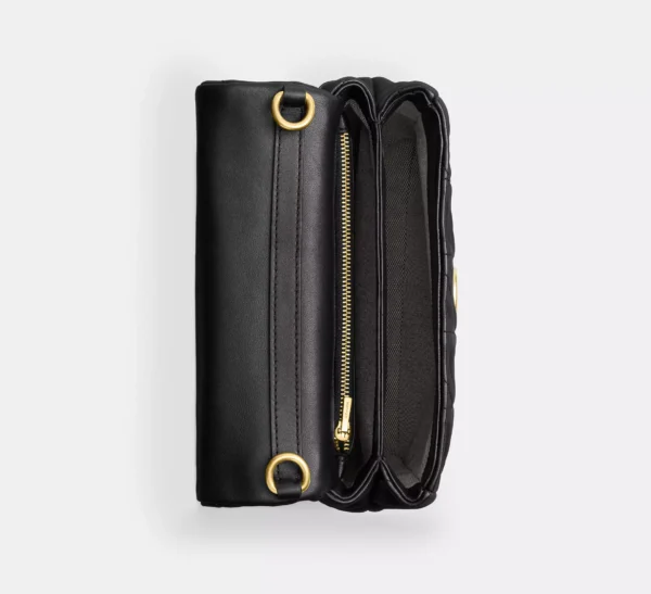 Coach Times Square Tabby Shoulder Bag With Quilting Black