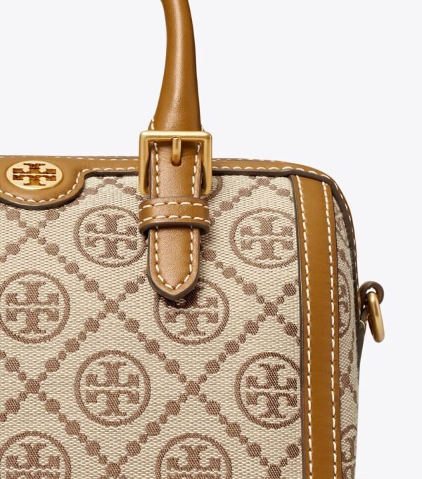 img_2527 Tory Burch Mini T Monogram duffle bag Hazelnut