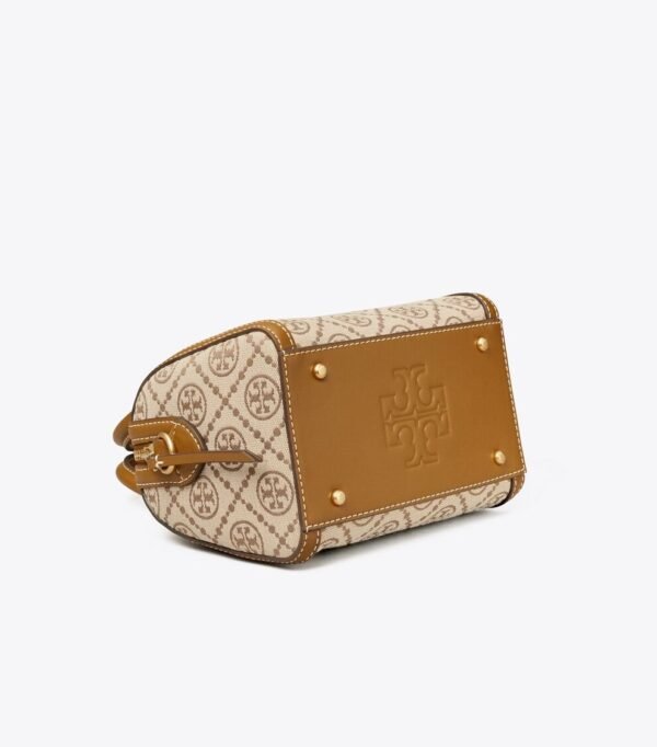 img_2530 Tory Burch Mini T Monogram duffle bag Hazelnut
