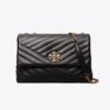 Tory Burch Kira Chevron Convertible Shoulder Bag Black