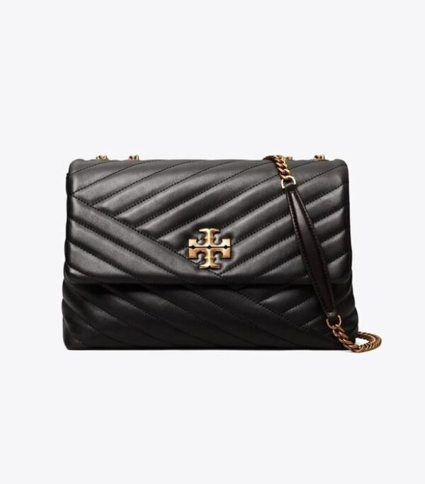 Tory Burch Kira Chevron Convertible Shoulder Bag Black