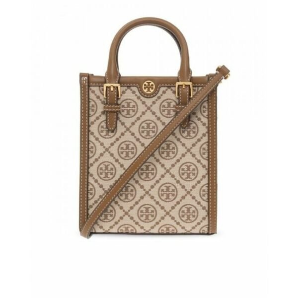 tory-burch-beige-t-Monogram-Jacquard-Mini-Shoulder-Bag-1100×1100 Tory Burch Mini T Monogram Contrast Embossed Tote Hazelnut