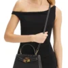 Tory Burch Lee Radziwill Petite Leather Top Handle Bag Black