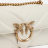 Pinko Love Bag mini chevron-quilted nappa leather crossbody bag White