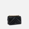 Pinko Love Bag mini chevron-quilted nappa leather crossbody bag Black