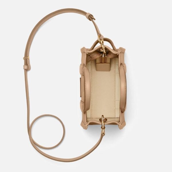 The MARC JACOBS Leather Mini Crossbody Tote Bag camel