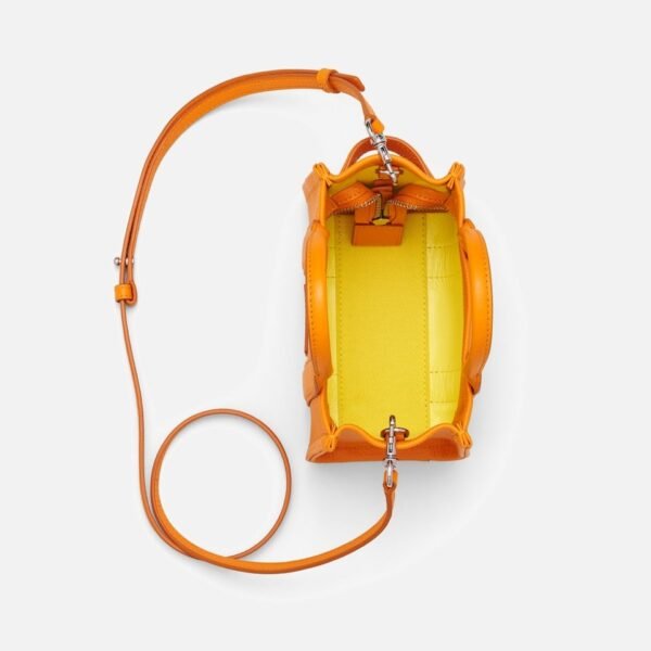 The MARC JACOBS Leather Mini Crossbody Tote Bag Tangerine