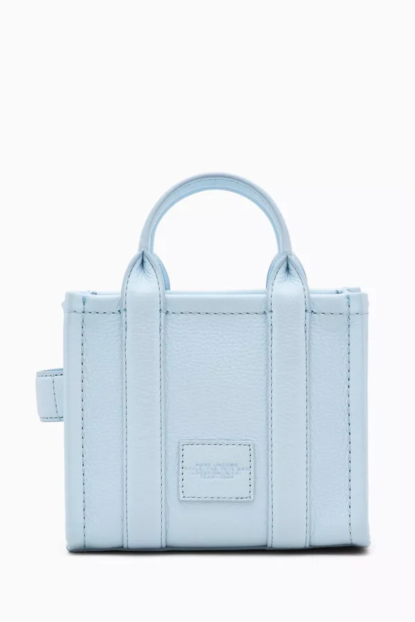 The MARC JACOBS Leather Mini Crossbody Tote Bag Sky blue