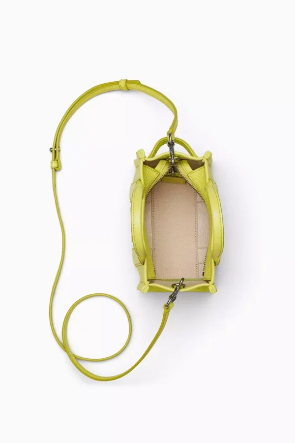 The MARC JACOBS Leather Mini Crossbody Tote Bag Limoncello