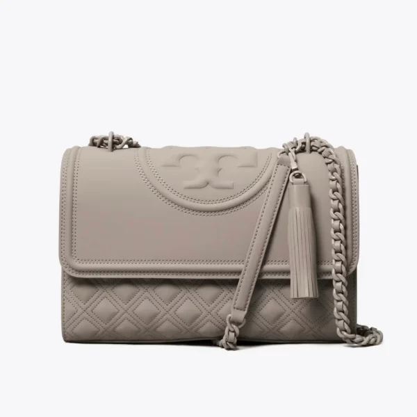 Tory Burch Fleming Convertible Shoulder Bag Gray heron Matte