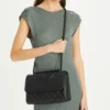 Tory Burch Fleming Convertible Shoulder Bag Polished-Grain Black