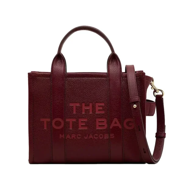 The MARC JACOBS Leather Mini Crossbody Tote Bag cherry