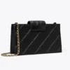 Tory Burch Mini Fleming Soft Chain Wallet Black