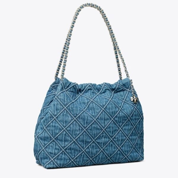 Tory Burch Fleming Hobo Denim