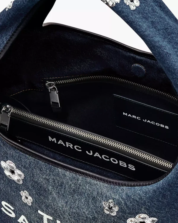 MJI_2S5HSH012H03_488_F8F8F8_4-5_ALT4 The Marc Jacobs Sequin Daisy Denim Sack Bag