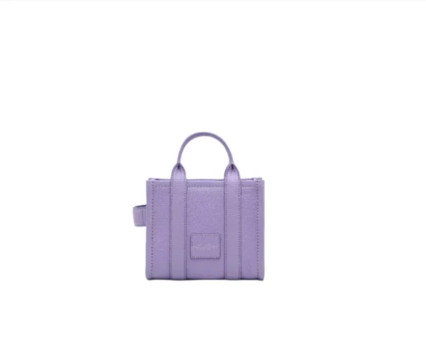 The MARC JACOBS Leather Mini Crossbody Tote Bag lavender