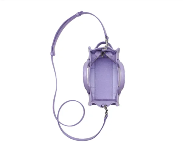The MARC JACOBS Leather Mini Crossbody Tote Bag lavender