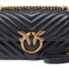 Pinko Love One Mini DC Sheep Nappa Chevron Black