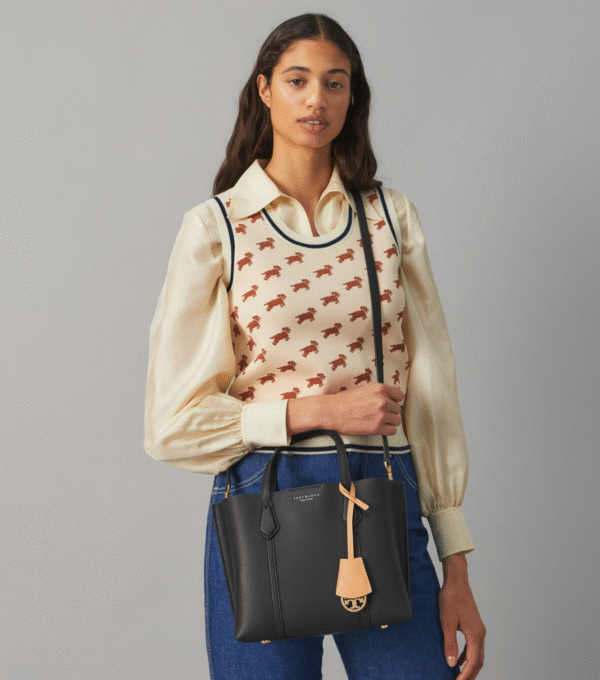 Screenshot 2025-08-20 at 03.23.02 Tory Burch Small Perry Triple-compartment Tote Bag Black