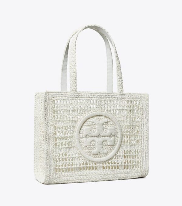 Tory Burch Ella Hand-Crocheted Small Tote White