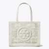 Tory Burch Ella Hand-Crocheted Small Tote White