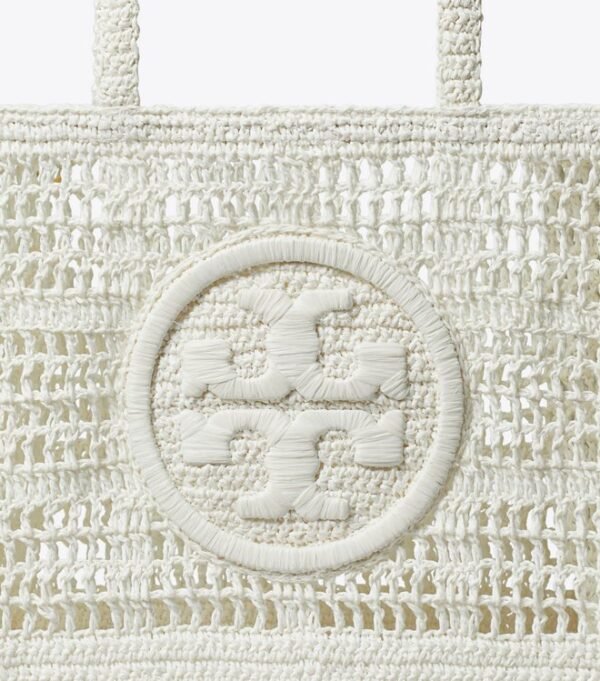 Tory Burch Ella Hand-Crocheted Small Tote White
