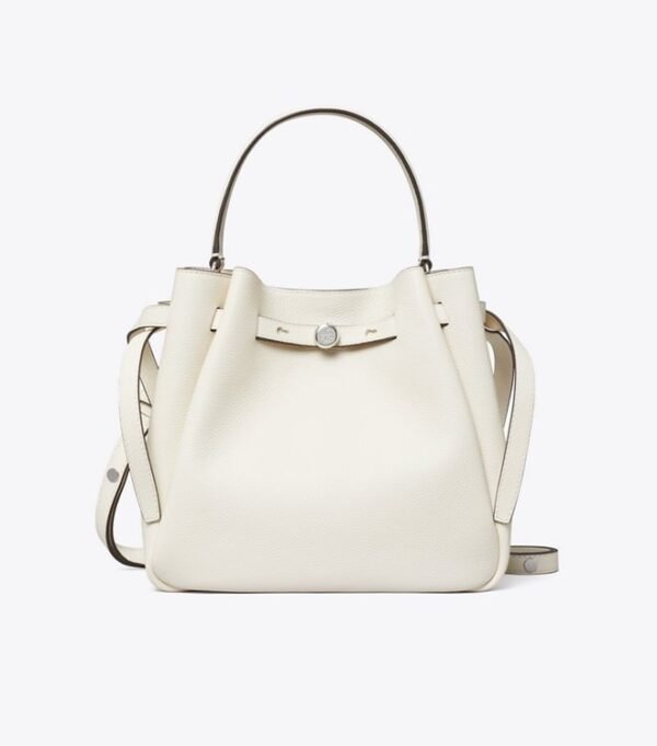 Tory Burch Romy Bucket Bag Light Cream