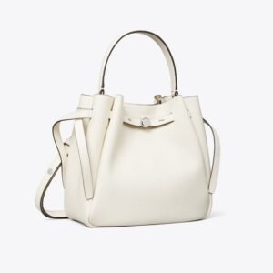 Tory Burch Romy Bucket Bag Light Cream