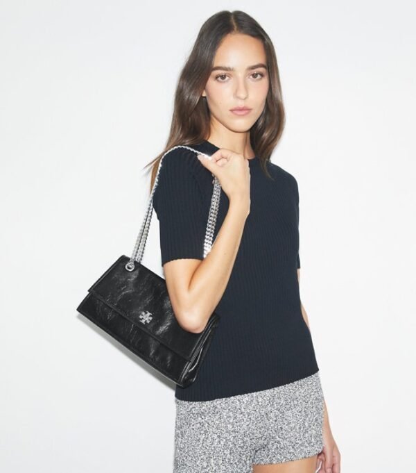 Tory Burch Kira Turnlock Shoulder Bag Black