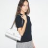 Tory Burch Kira Turnlock Shoulder Bag White