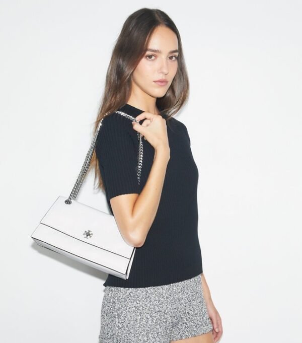 Tory Burch Kira Turnlock Shoulder Bag White