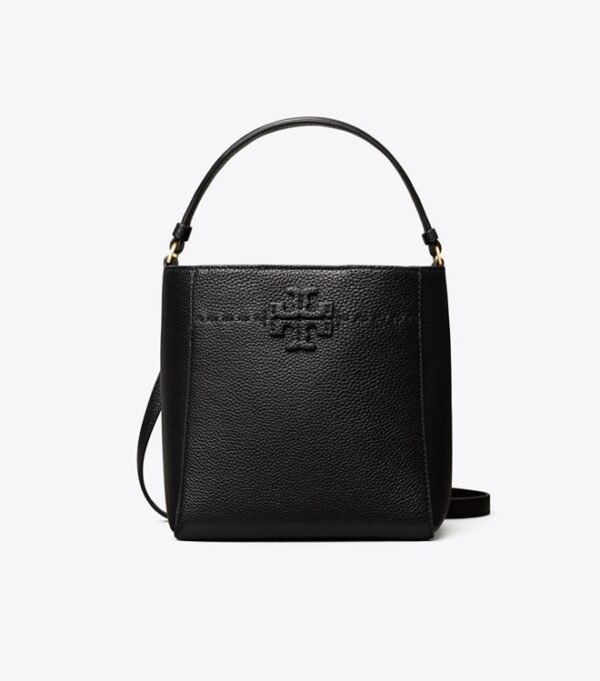 Tory Burch McGraw Small Bucket Bag Black