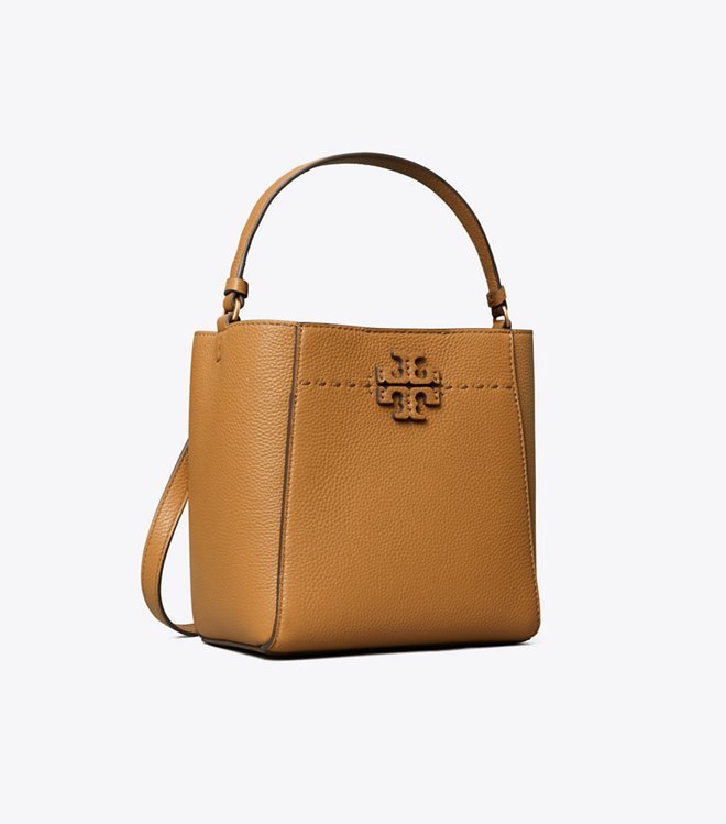 Tory Burch McGraw Small Bucket Bag Tiramisu